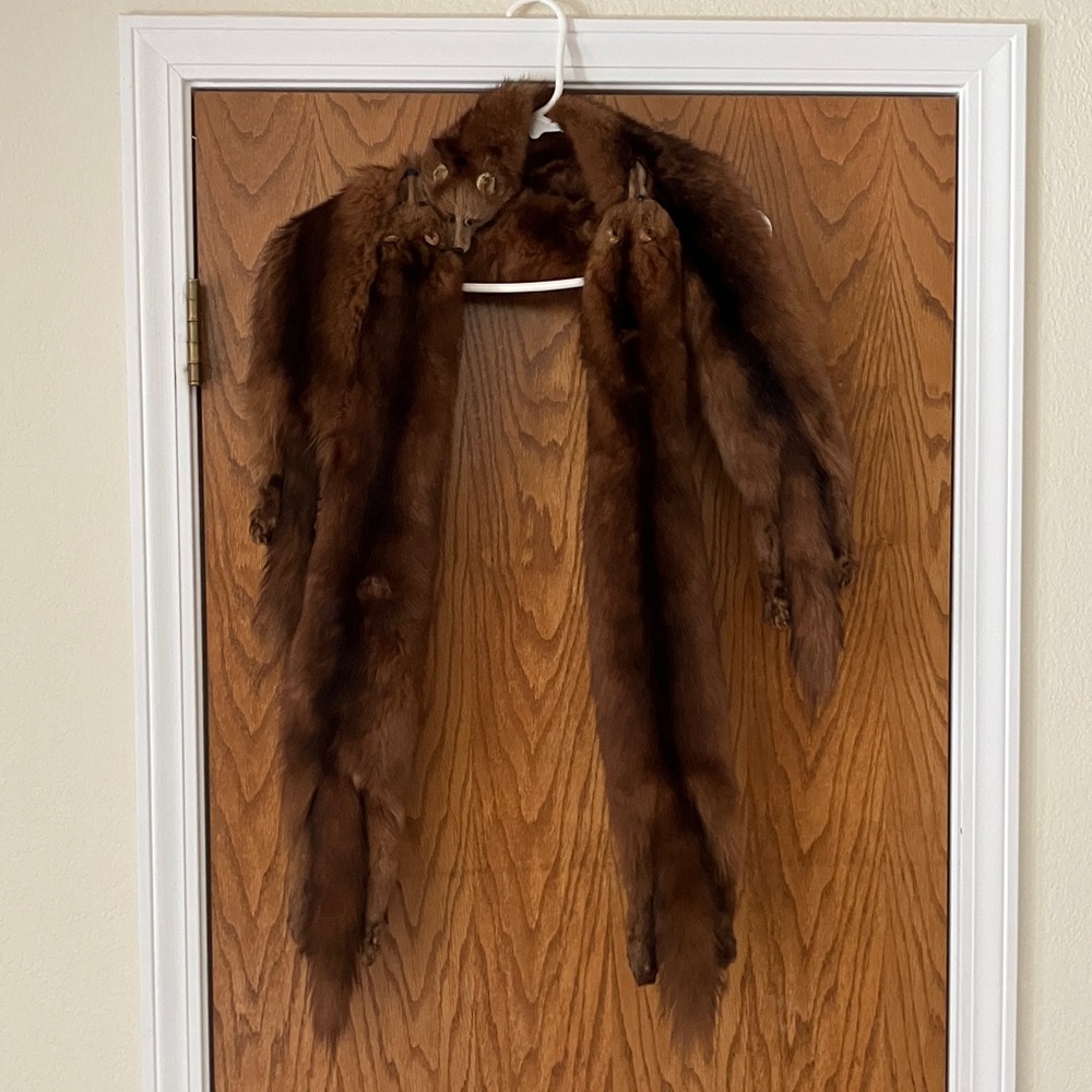 Vintage genuine fox fur stole